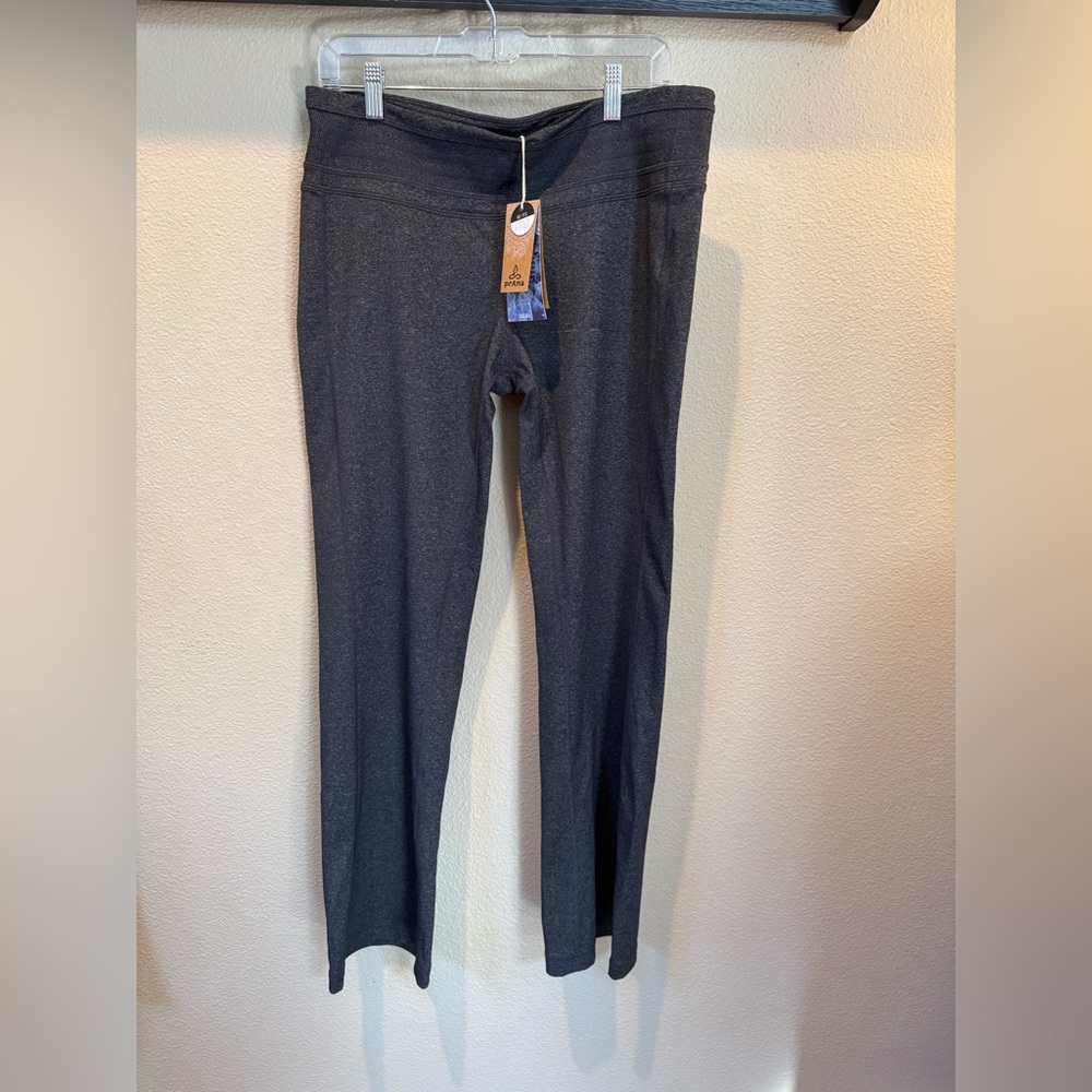 NEW PRANA CHARCOAL HEATHER WIDE LEG OLYMPIA YOGA PANT Size XL- NWT